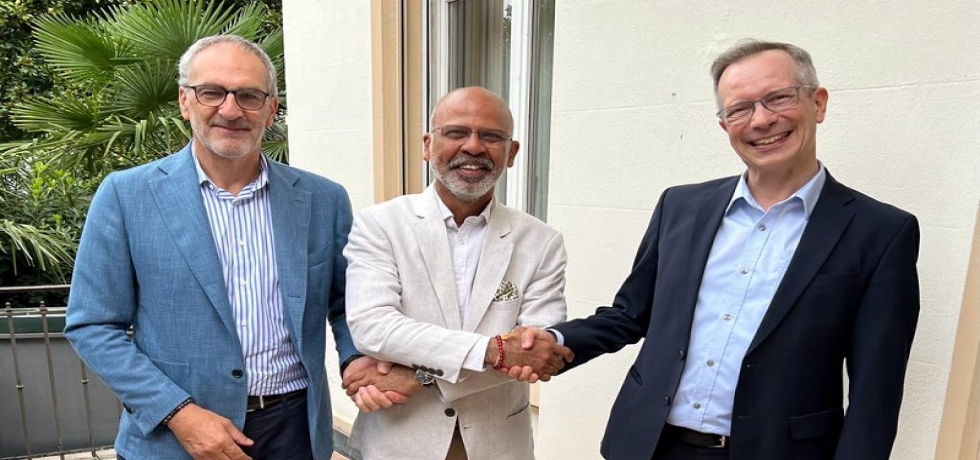 Ambassador Mridul Kumar met Mayor Olivier Gfeller & Conseiller Municipal Jean-Baptiste Piedmontese at Montreux